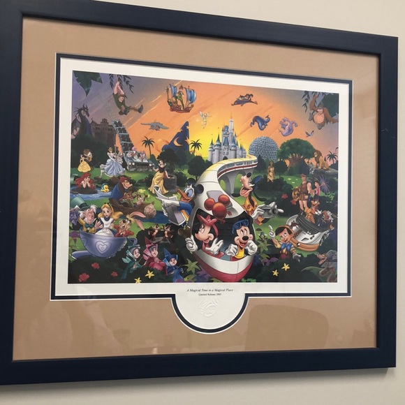 Disney lithograph 2005 in beautiful frame.